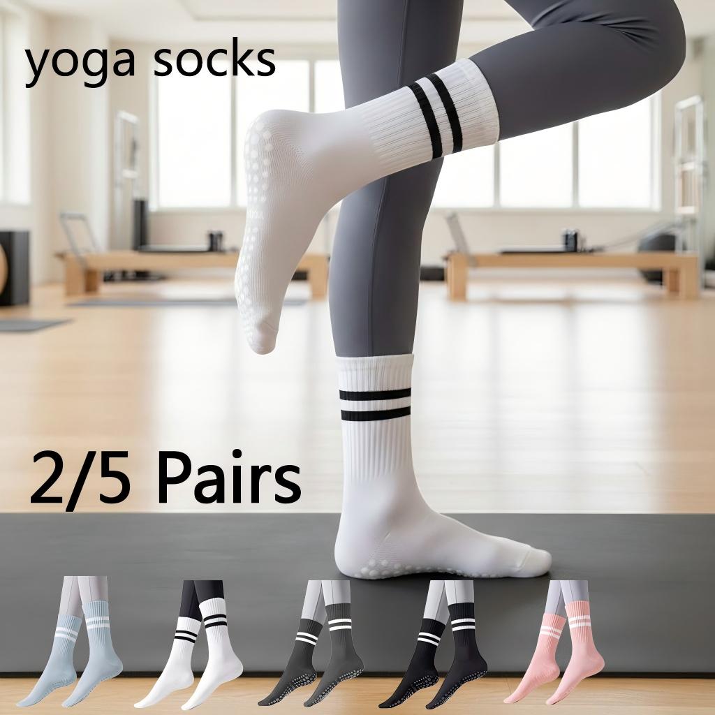 Pilates Yoga Gym - Chaussettes de yoga antidérapantes pour femmes,
