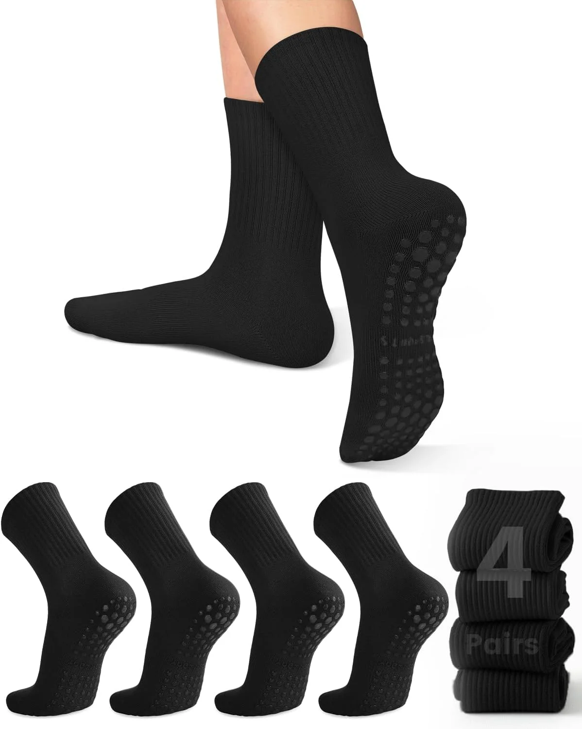 Pilates & Yoga Vida - 4 paires de chaussettes de yoga
