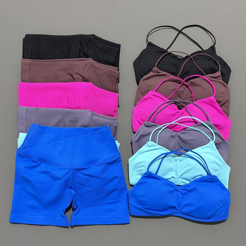 Yoga Strap Cotton - 2 pièces Vision ensemble de gymnastique