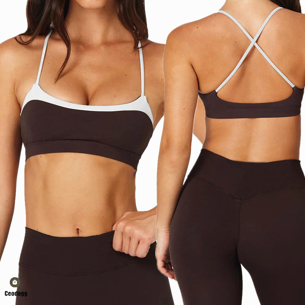 Pilates Yoga Outfit - Soutien-gorge de yoga pour femmes, pantalon,