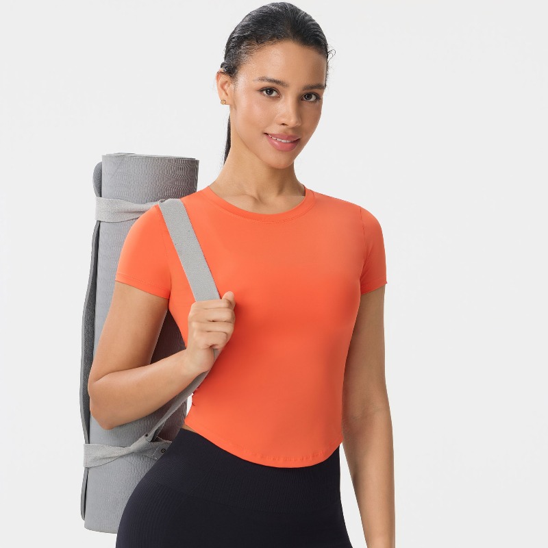T-shirt de sport à manches cou - Yoga Strap Cotton avis et prix