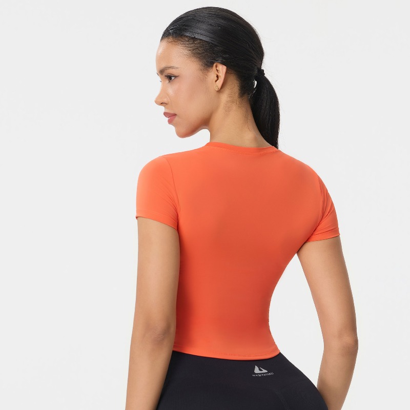 T-shirt de sport à manches cou - Yoga Strap Cotton avis et prix