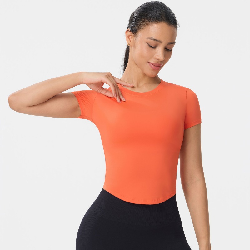 T-shirt de sport à manches cou - Yoga Strap Cotton avis et prix