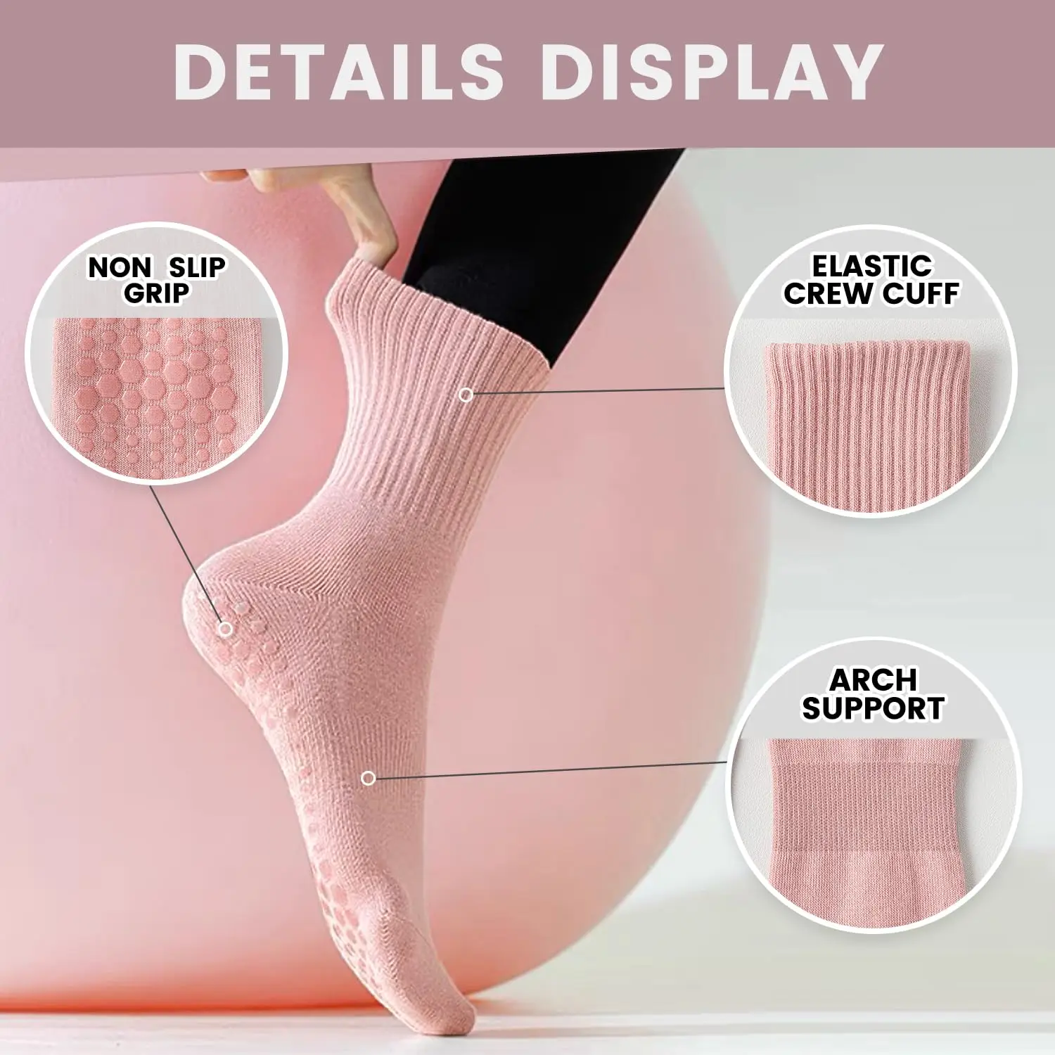 4 paires de chaussettes de yog - Pilates & Yoga Vida avis et prix